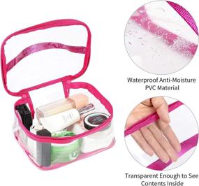 img 3 attached to 💦 Water-resistant Clear Portable Cosmetics Organizer for Travel