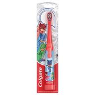 🦷 зубная щетка colgate для детей pj masks с очень мягкой щетиной - на батарейках, цвет может отличаться | 1 шт. логотип