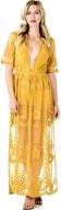 sohcue embroidered dress yellow large logo