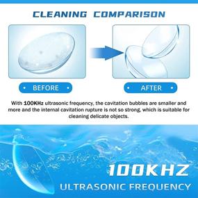 img 3 attached to 👁️ 100KHz Ultrasonic Contact Lens Cleaner Machine - Mxmoonant: 3Mins Fast Cleaning Daily Vision Care with USB Charger, Suitable for Disposal Soft, Hard, Colored, RGP & OK Contact Lenses