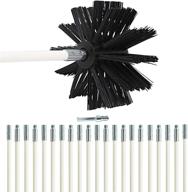 🧹 efficient 30-feet dryer vent cleaning brush: powerful chimney brushes for fast lint removal. includes drill adapter for added convenience. logo