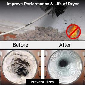 img 2 attached to 🧹 Efficient 30-Feet Dryer Vent Cleaning Brush: Powerful Chimney Brushes for Fast Lint Removal. Includes Drill Adapter for Added Convenience.