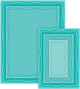 img 2 attached to 🏡 CottageCutz Wacky Stitched Rectangle Nested Dies - Set of 5