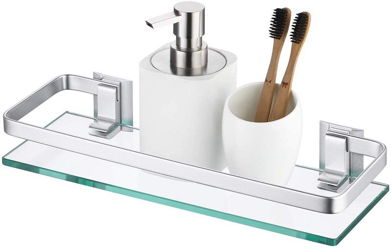 aluminum bathroom rectangular mounted tempered 로고