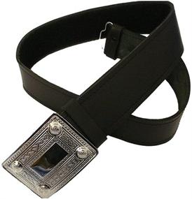 img 1 attached to Black Kilt Belt Buckle Size Men's Accessories in Belts