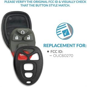 img 2 attached to 🔑 2 Pack Keyless2Go Replacement Shell Case with 5 Button Pad for Remote Key Fob FCC OUC60270 - Shell ONLY