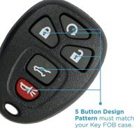 🔑 2 pack keyless2go replacement shell case with 5 button pad for remote key fob fcc ouc60270 - shell only logo