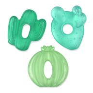 itzy ritzy water-filled teethers: set of 3 coordinating cactus water teethers for soothing sore gums logo
