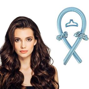 img 4 attached to 🌀 Effortless Waves: Heatless Hair Curlers for Long Hair - Get Gorgeous Curls with Lazy Curler Set, Soft Foam Hair Rollers, and Silk Ribbon Hair Rollers for No Heat, No Damage Styling. Perfect for Sleeping or Daytime Use on Long or Medium Hair.