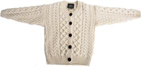 img 3 attached to 🧥 Cosy and Stylish Aran Lumber Cardigan Sweater for Boys - Perfect Addition to Any Child's Wardrobe