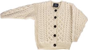 img 2 attached to 🧥 Cosy and Stylish Aran Lumber Cardigan Sweater for Boys - Perfect Addition to Any Child's Wardrobe