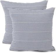 🔵 2-pack navy blue throw pillow covers for couch, living room and bedroom decor - 18x18 inch cushion pillowcases логотип