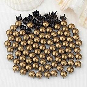 img 2 attached to Vikeva 100 Bronze Copper Cone Rivet Spike Studs: DIY Rock Punk Spots, 8x7mm