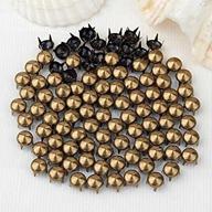 vikeva 100 bronze copper cone rivet spike studs: diy rock punk spots, 8x7mm logo