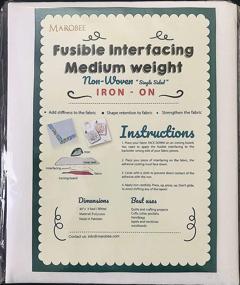 img 4 attached to 🧵 MAROBEE Medium Weight Sewing Project Fusible Interfacing - 3 Yard Roll, 40 Inch Width, Non-Woven White