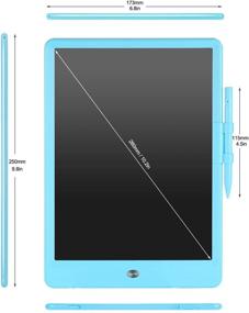 img 3 attached to 📝 10-inch LCD Doodle Pad for Kids with Protective Bag - Colorful Writing Tablet & Scribbler Board for Boys Age 3+ in School or Home - Includes Light Learning Pad and Lanyard Stylus (Blue)