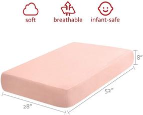 img 2 attached to 👶 Girl's Pink Flannel Crib Sheet - 100% Cotton, Heavenly Soft Fitted Sheet for Standard Crib (28" X 52") and Toddler Mattresses