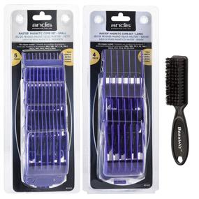 img 4 attached to Andis Master Dual Magnet Small 5-Comb Set и Large 4-Comb Set с BeauWis Blade Brush: Идеальный набор для профессионального ухода