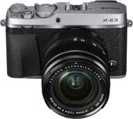 fujifilm x-e3 mirrorless digital camera with xf18-55mm lens kit - silver logo