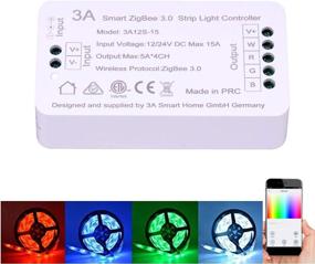 img 4 attached to Smart ZigBee RGBW RGB Strip Light Controller Switch for 12/24V DC Automation and Alexa Control