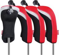 🏌️ premium golf head cover set with interchangeable tags - fits all fairway and driver clubs logo