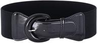 👗 adjustable women's black stretchy belts: versatile accessories for women logo