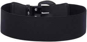 img 3 attached to 👗 Adjustable Women's Black Stretchy Belts: Versatile Accessories for Women