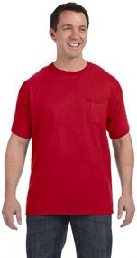 img 1 attached to 👕 Hanes Tagless ComfortSoft Pocket T Shirt: Perfect Men's T-Shirt & Tank Top Apparel