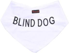 img 4 attached to 🐾 Personalized Embroidered Blind Dog White Bandana: Alert, Safe & Stylish Neck Scarf for Preventing Accidents and Warning Others in Advance