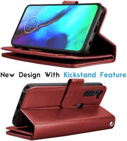 img 1 attached to 📱 Moto G Stylus Case: Tekcoo Luxury PU Leather Wallet with Card Slots - Red