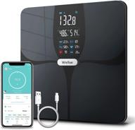 📟 body weight scale with large display, digital scale for body fat, water weight, rechargeable bathroom scale for carpet, bluetooth bmi smart scale, 16 data sync with app, heart rate monitoring logo