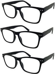 img 4 attached to 👓 Enhance Your Reading Experience with 2 Pack Bulk Multi Focus 3 Power Progressive Reading Glasses - No Line