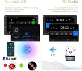 img 1 attached to 🚗 Улучшенная автомагнитола EKAT Single Din: Apple CarPlay, 9-дюймовый сенсорный экран, Bluetooth/FM/USB/AUX, возможность отражения экрана телефона + камера заднего вида.