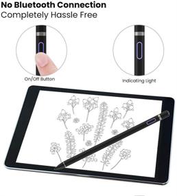 img 2 attached to Black Stylus Pencil Compatible for Apple, Active Stylus Pens for Touch Screens, Rechargeable Capacitive Fine Point 1.5mm iPad Pen, Suitable for Most Tablets and Touchscreen Devices