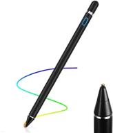 black stylus pencil compatible for apple, active stylus pens for touch screens, rechargeable capacitive fine point 1.5mm ipad pen, suitable for most tablets and touchscreen devices logo