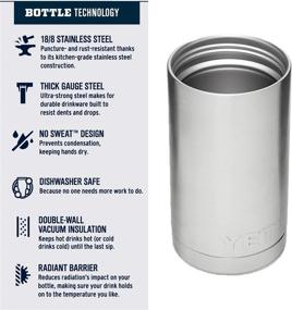 img 1 attached to YETI Rambler 12 oz Bottle, Stainless Steel, Vacuum Insulated, Hot Shot Cap, Black – Enhanced SEO