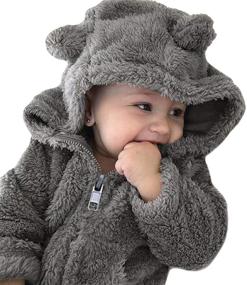 img 3 attached to 🧥 EGELEXY Kids Bear Style Hood Fleece Coat: Winter Autumn Outwear for Boys and Girls