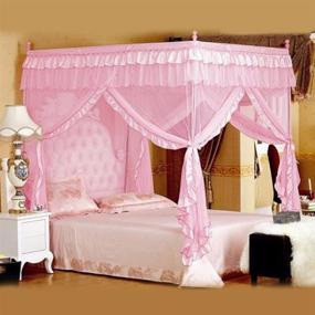 img 4 attached to Yagosodee Canopies Luxurious Princess Decoration Bedding