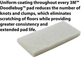 img 3 attached to 3M Doodlebug Utility Pad: White, 5 Pads/Box, 4 🧽 Boxes/Case, Buffs and Cleans Glass, Ceramic Tile, Fiberglass, Floors, Swimming Pools