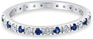 blue apple co. 2mm full eternity wedding band: art deco design, round simulated cubic zirconia, 925 sterling silver – unveiling timeless elegance! logo