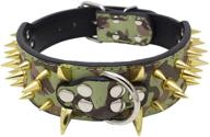 🐶 avenpets spiked pet dog collars - stylish gold design for small, medium, and large dogs: boxer, bulldog, pitbull logo