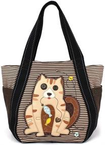 img 4 attached to Carryall Canvas Handbag Zipper Animal Women's Handbags & Wallets in Totes