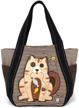 carryall canvas handbag zipper animal women's handbags & wallets in totes logo