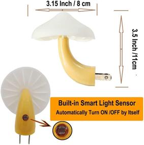 img 3 attached to 🔌 AUSAYE Plug-in LED Night Light with Dusk to Dawn Sensor - Auto On/Off Green Nightlight