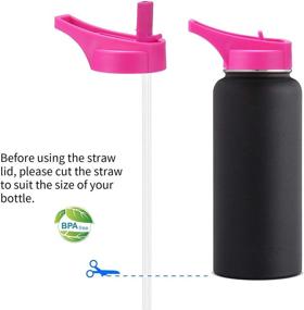 img 1 attached to 🍹 Pemotech Wide Mouth Straw Lid for Hydro-Flask: Durable and Leak-Proof Accessories Compatible with HydroFlask 18/32/40/64oz Wide Mouth - Find the Perfect Fit!