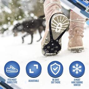 img 2 attached to ❄️ Improved Safety in Winter Walking with Perfect Life Ideas Ice Grippers Cleats for Shoes and Boots - 2 Pack Anti Slip Shoe Grip Crampons Spikes for Snow and Ice - Ensuring Stability and Safer Travels for Men and Women