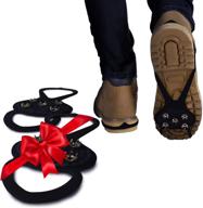 ❄️ improved safety in winter walking with perfect life ideas ice grippers cleats for shoes and boots - 2 pack anti slip shoe grip crampons spikes for snow and ice - ensuring stability and safer travels for men and women logo