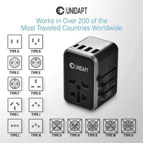 img 2 attached to ⚡️ Unidapt 61W GaN Type-C Charger - Universal Travel Adapter with Fast Charging for MacBook Pro, Laptops, iPad, iPhone Galaxy & More - Worldwide Plugs Included