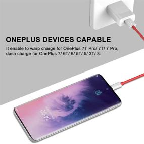 img 3 attached to 🔌 2 Pack TITACUTE Warp Charge Cable for OnePlus 7T Pro, 5V 4A Type-C Charging Cable, 6FT OnePlus Dash USB C Cable for Fast Charge Data Sync, Compatible with OnePlus 8 7T 7 Pro 6T 6 5T 5 3T 3 Red