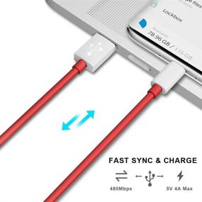 img 2 attached to 🔌 2 Pack TITACUTE Warp Charge Cable for OnePlus 7T Pro, 5V 4A Type-C Charging Cable, 6FT OnePlus Dash USB C Cable for Fast Charge Data Sync, Compatible with OnePlus 8 7T 7 Pro 6T 6 5T 5 3T 3 Red